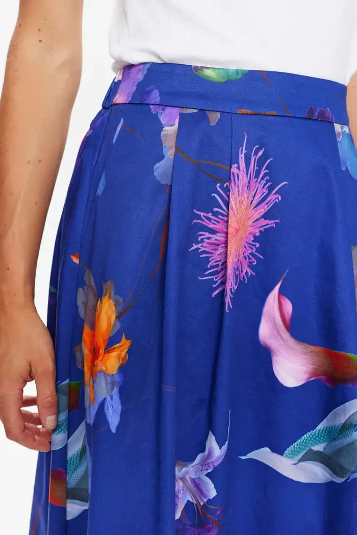 Falda Estampada Azul - Imagen 5