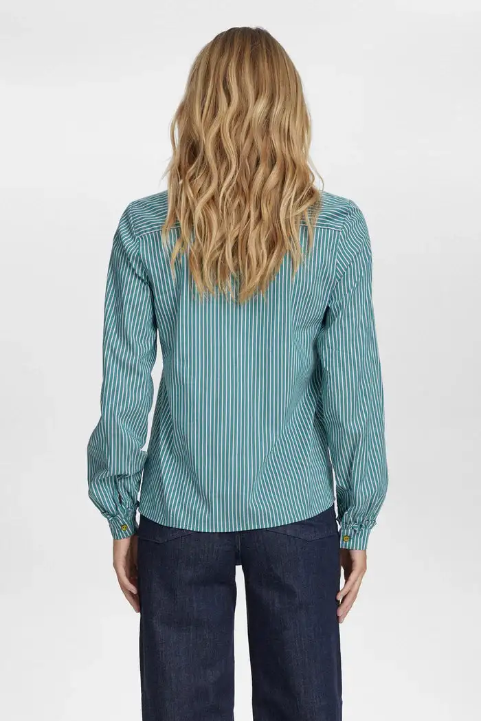 Camisa Algodón rayas verde - Imagen 2