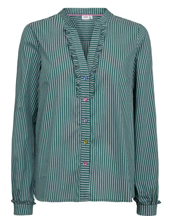 Camisa Algodón rayas verde - Imagen 6