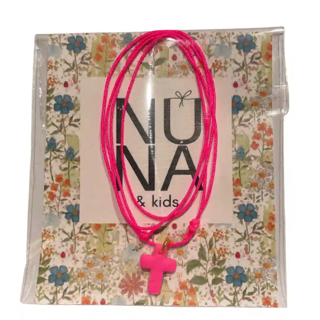 Neon Rosa Cruz necklace