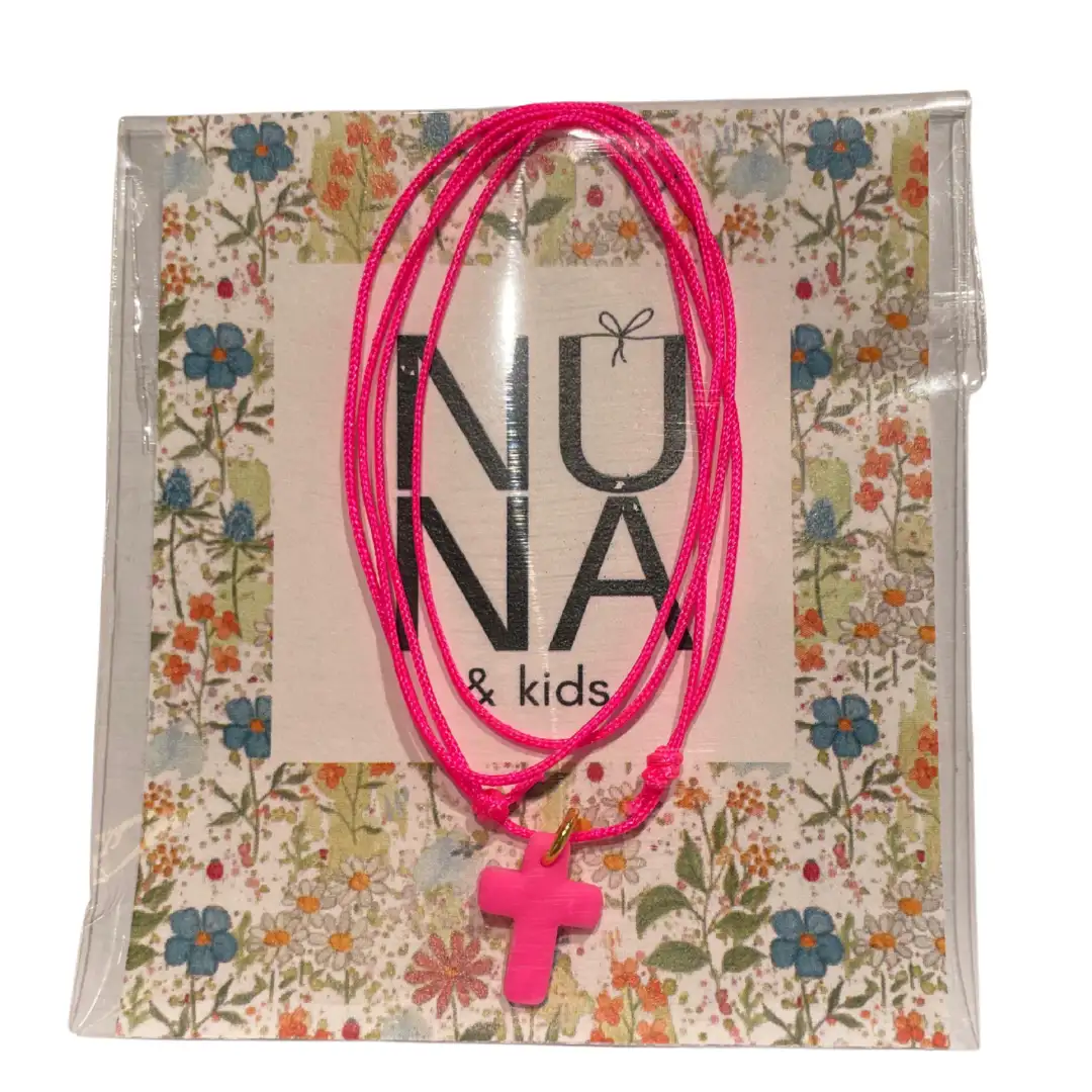 Neon Rosa Cruz necklace