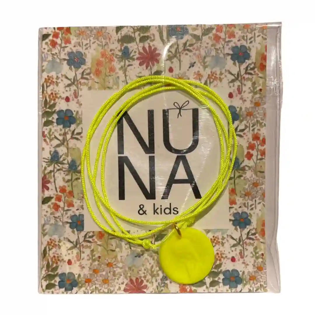 Neon yellow virgin medal necklace