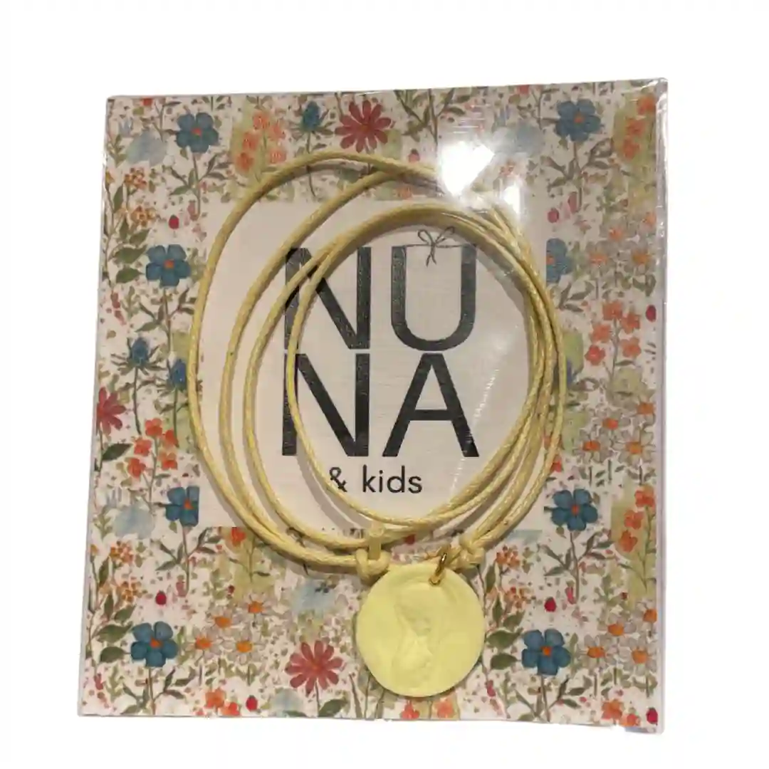 Yellow girl virgin medal necklace