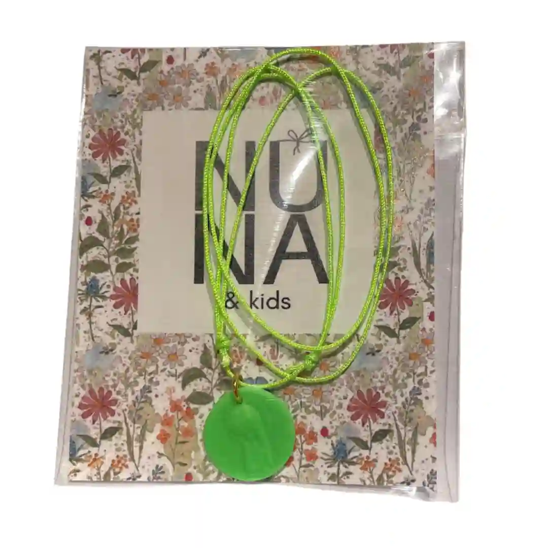 Neon Green Virgin Medal necklace