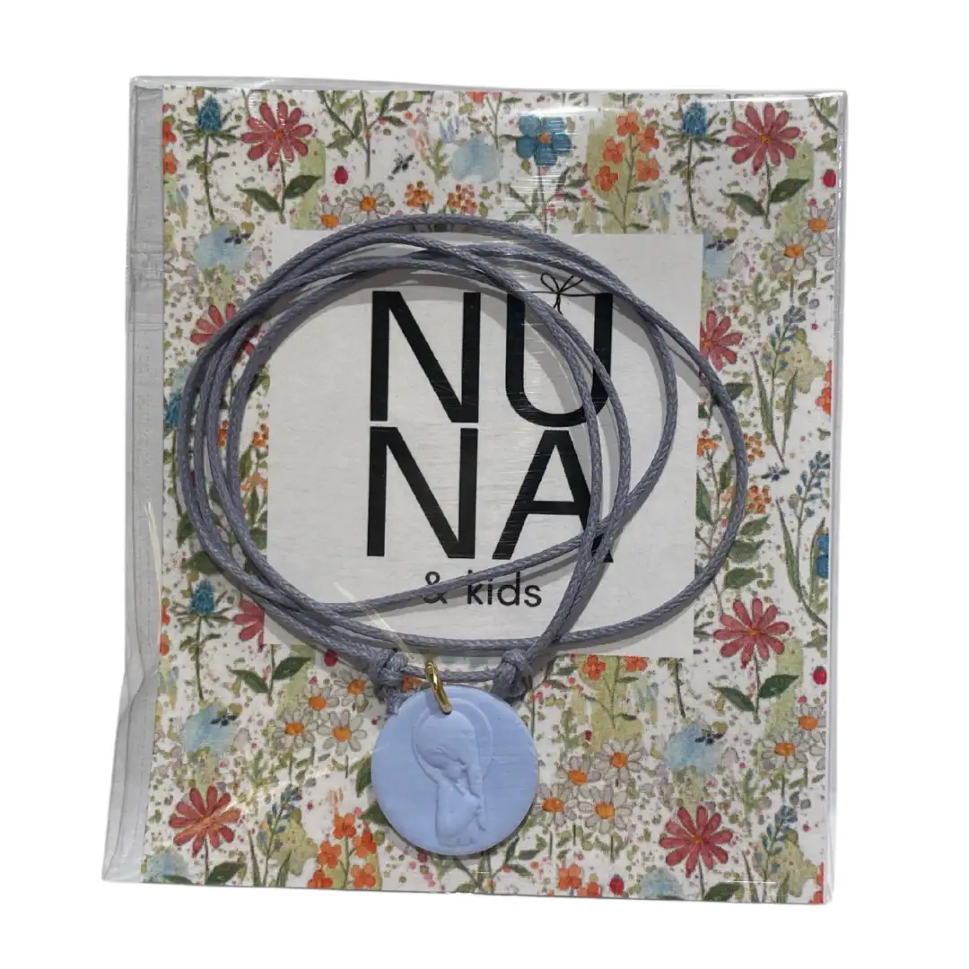 Light Blue Virgin Girl Medal Necklace