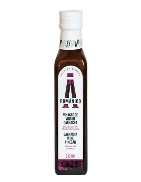 Romanesque Garnacha wine vinegar - Glass bottle 250 ml.