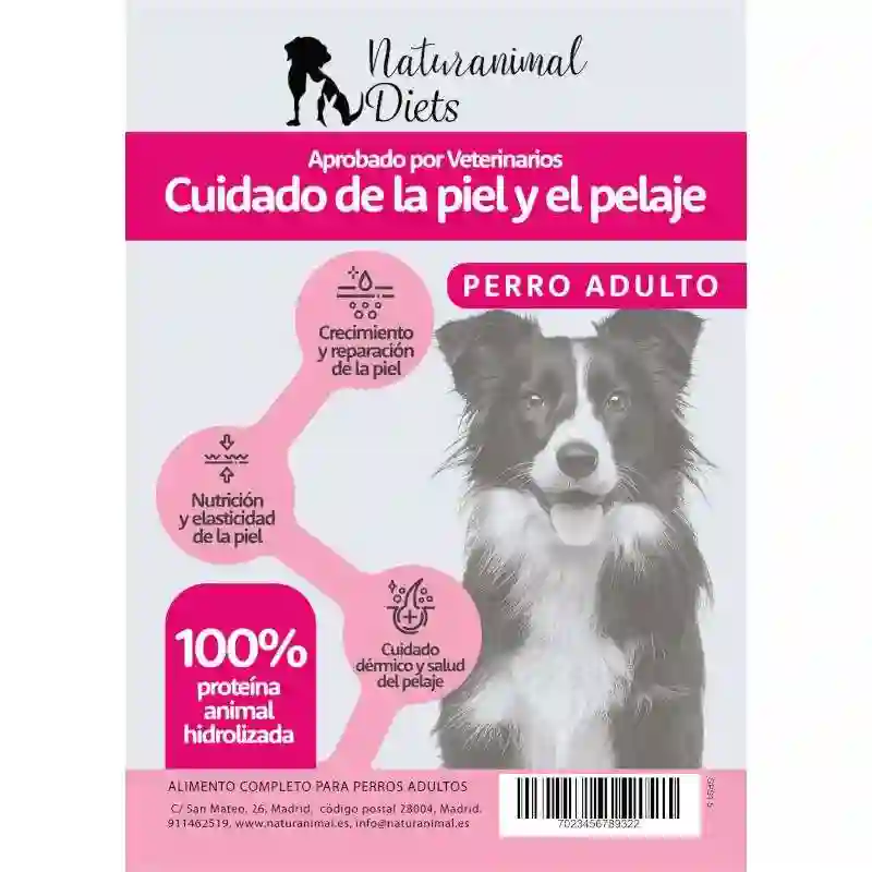 Naturanimal Diet Peptide+ Perro Adulto Cuidado de la Piel y el Pelaje 1,5kg