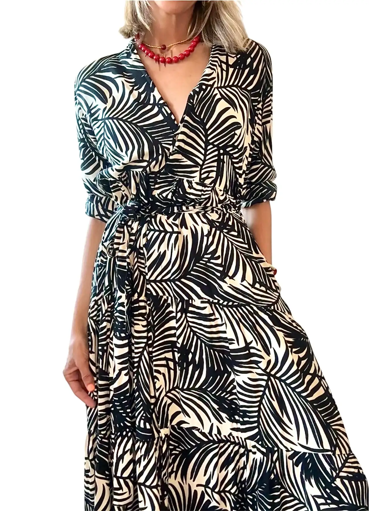 Vestido camisero negro - Imagen 3