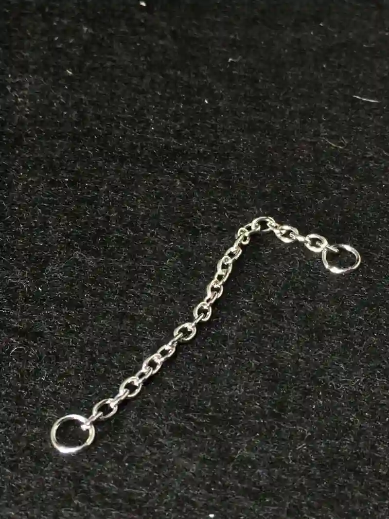 MC_0486 Chrome Steel Chain 6 cm. With terminals