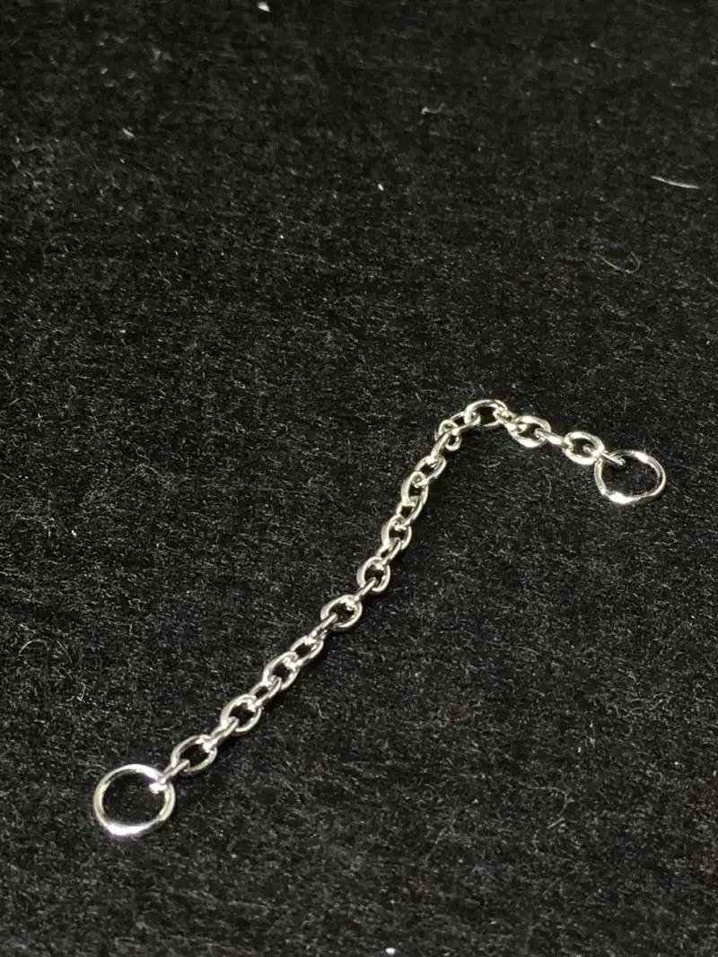 MC_0486 Chrome Steel Chain 6 cm. With terminals