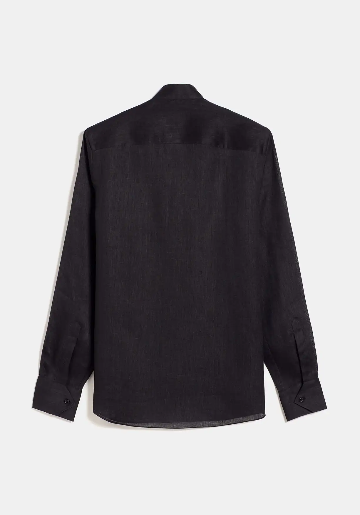 Camisa Lino Negra - Imagen 2