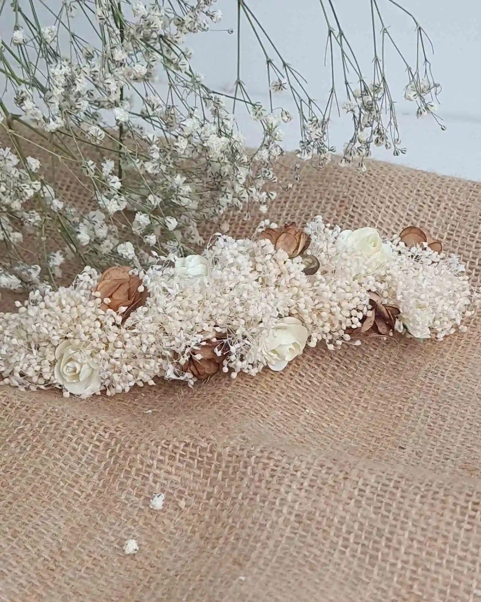 Flower headdress with rositas