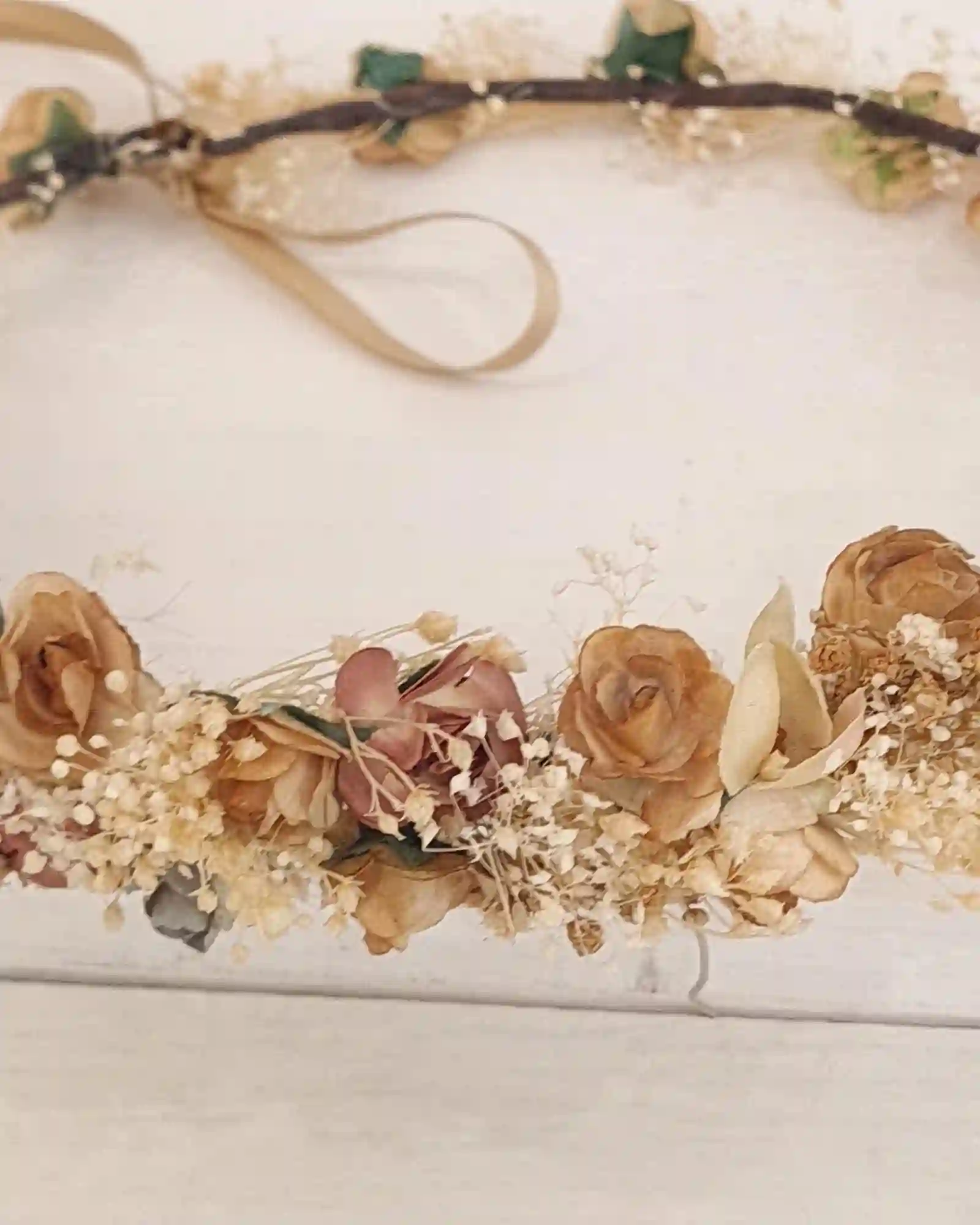 CORONA DOUBLE ROSA FLOWERS 2 COLORS