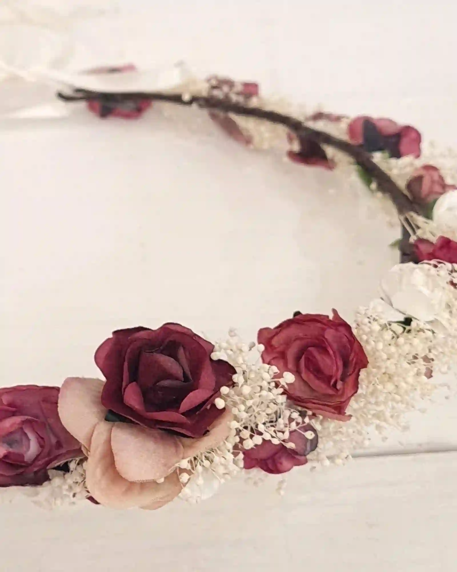 CORONA DOUBLE ROSA FLOWERS 2 COLORS