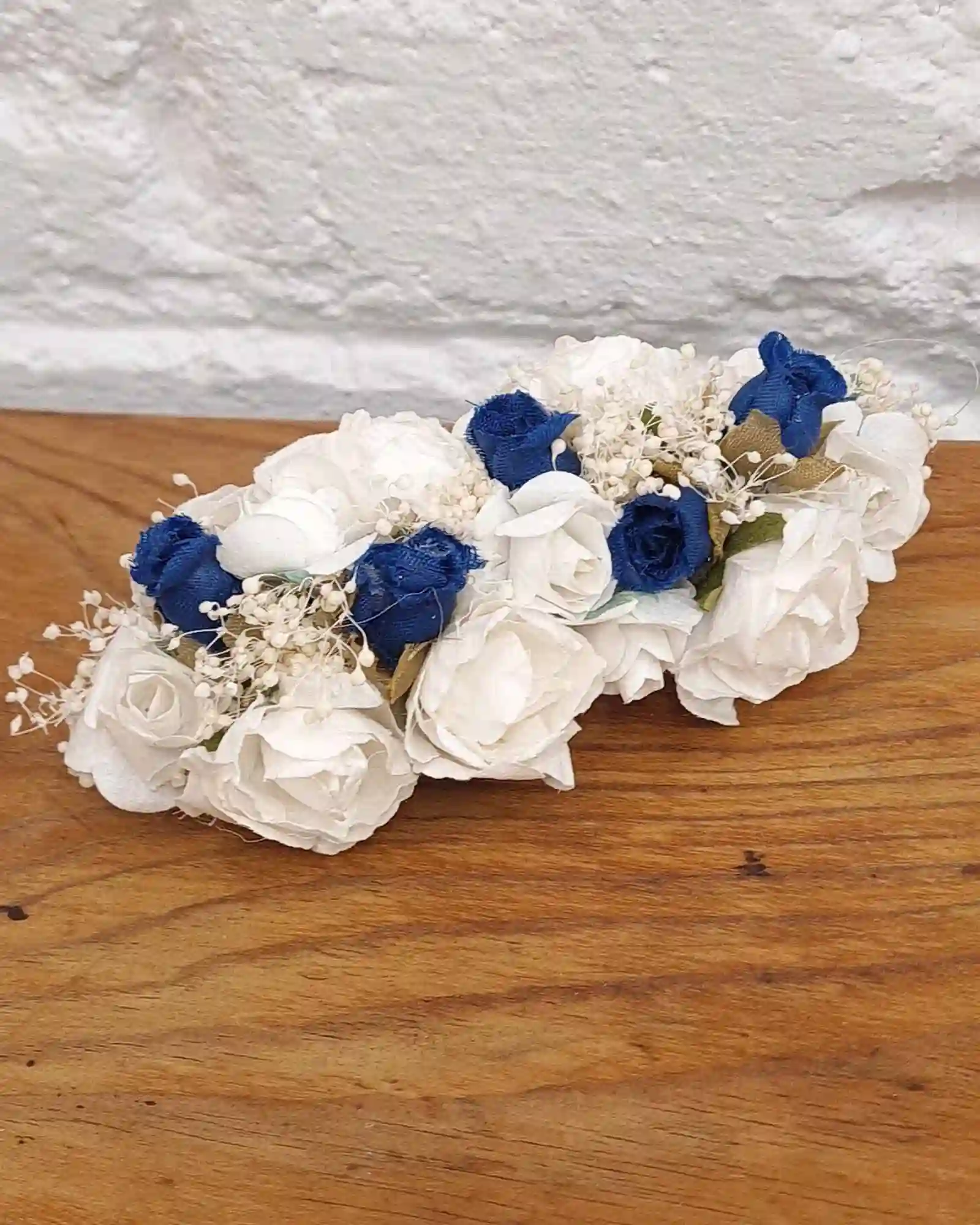 White and Blue Flowers Pins