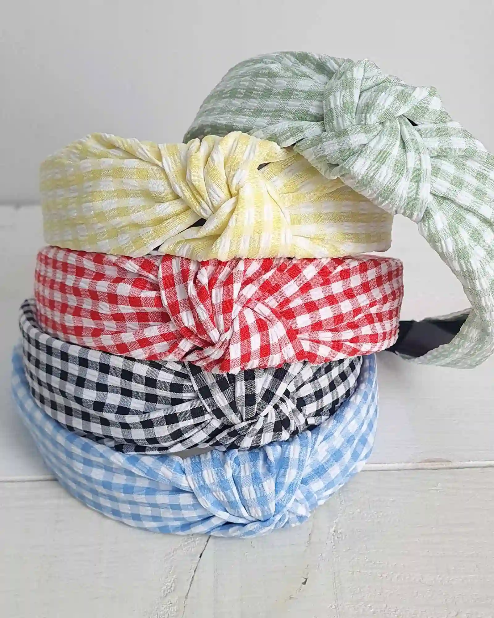 Vichy knot headband