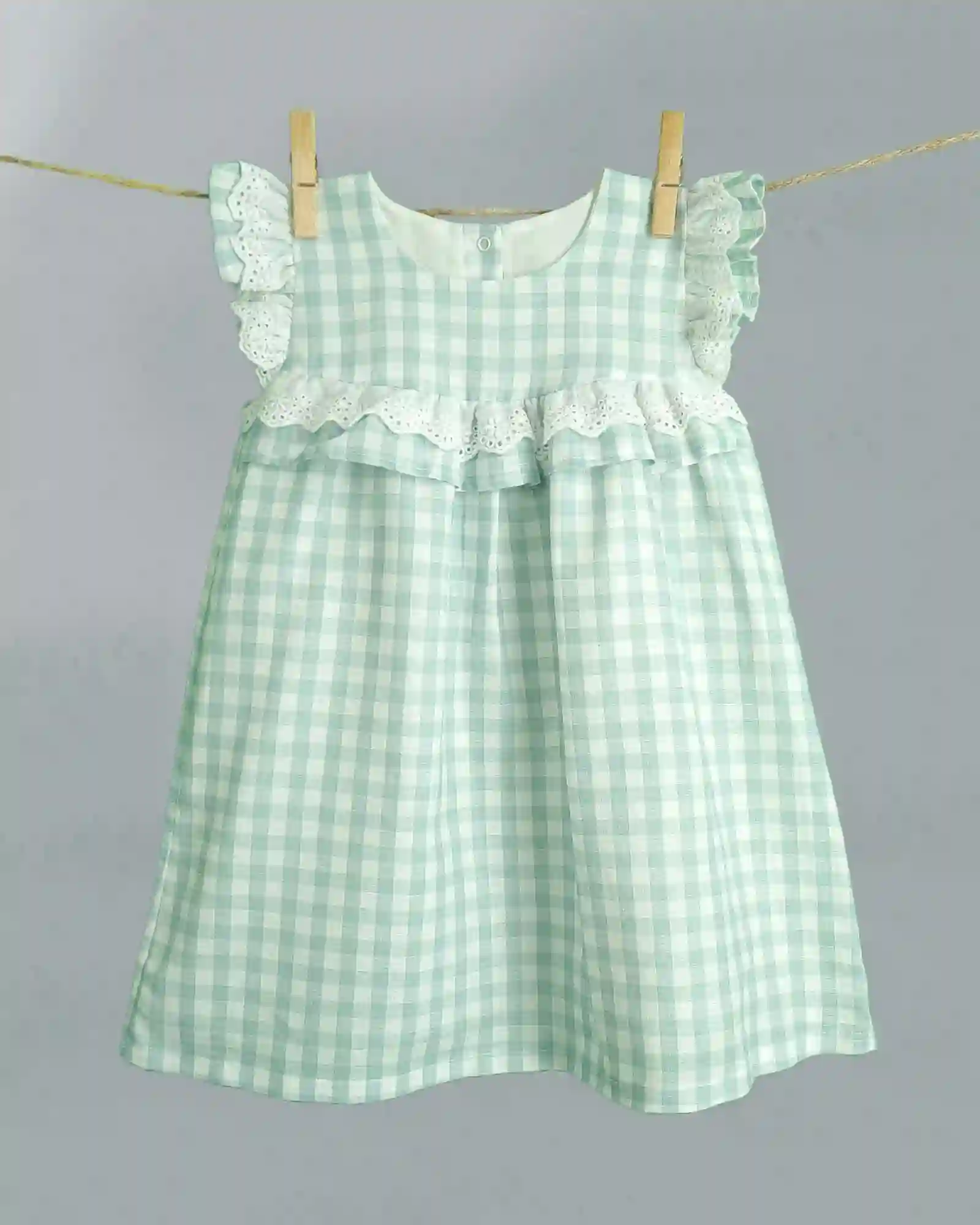 VICHY GREEN DRESS