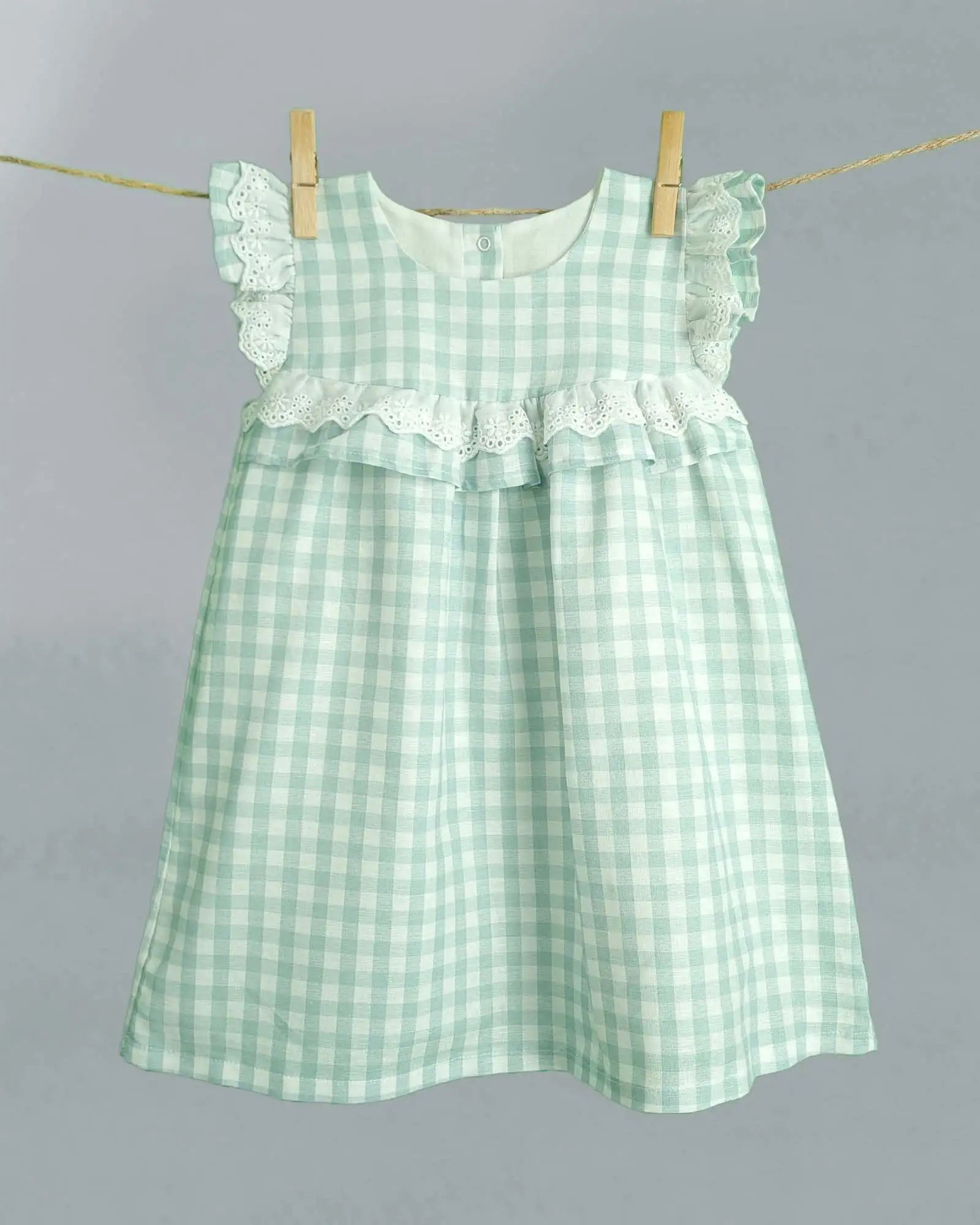 VICHY GREEN DRESS