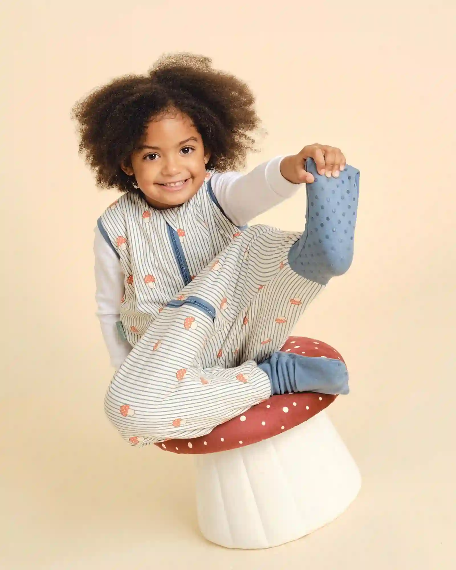 Anti -slip blanket pajama - Mushrooms - Tog 1