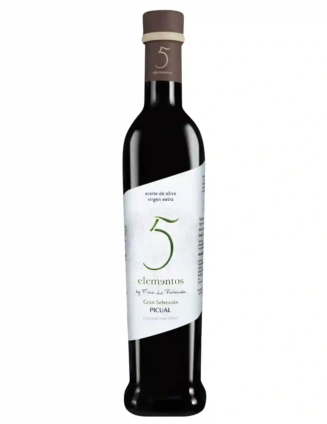 Finca La Pontezuela 5 Elementos Gran Selección Picual - Botella de vidrio 500 ml.