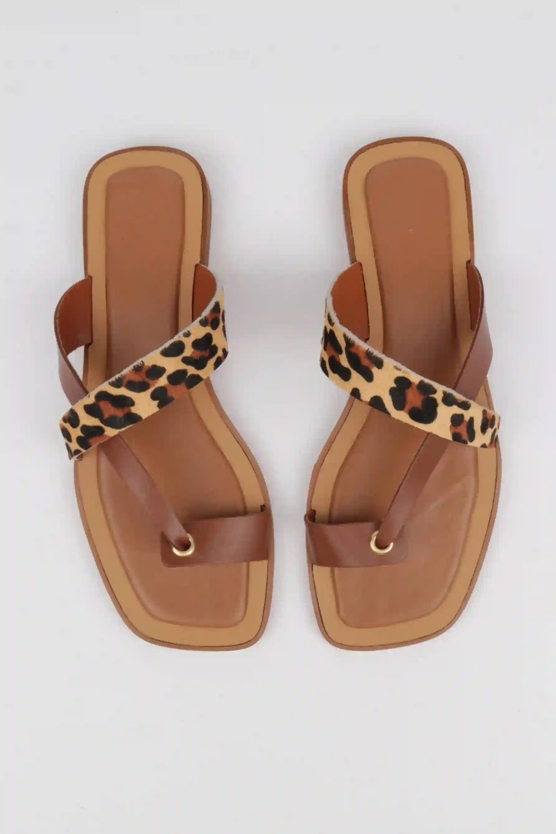 Plan Sandals Brown Detail Leopardo