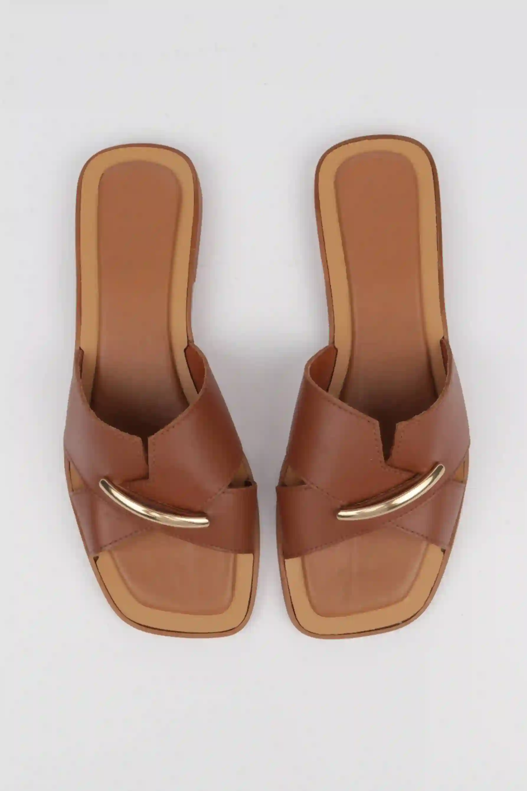 Brown flat sandals