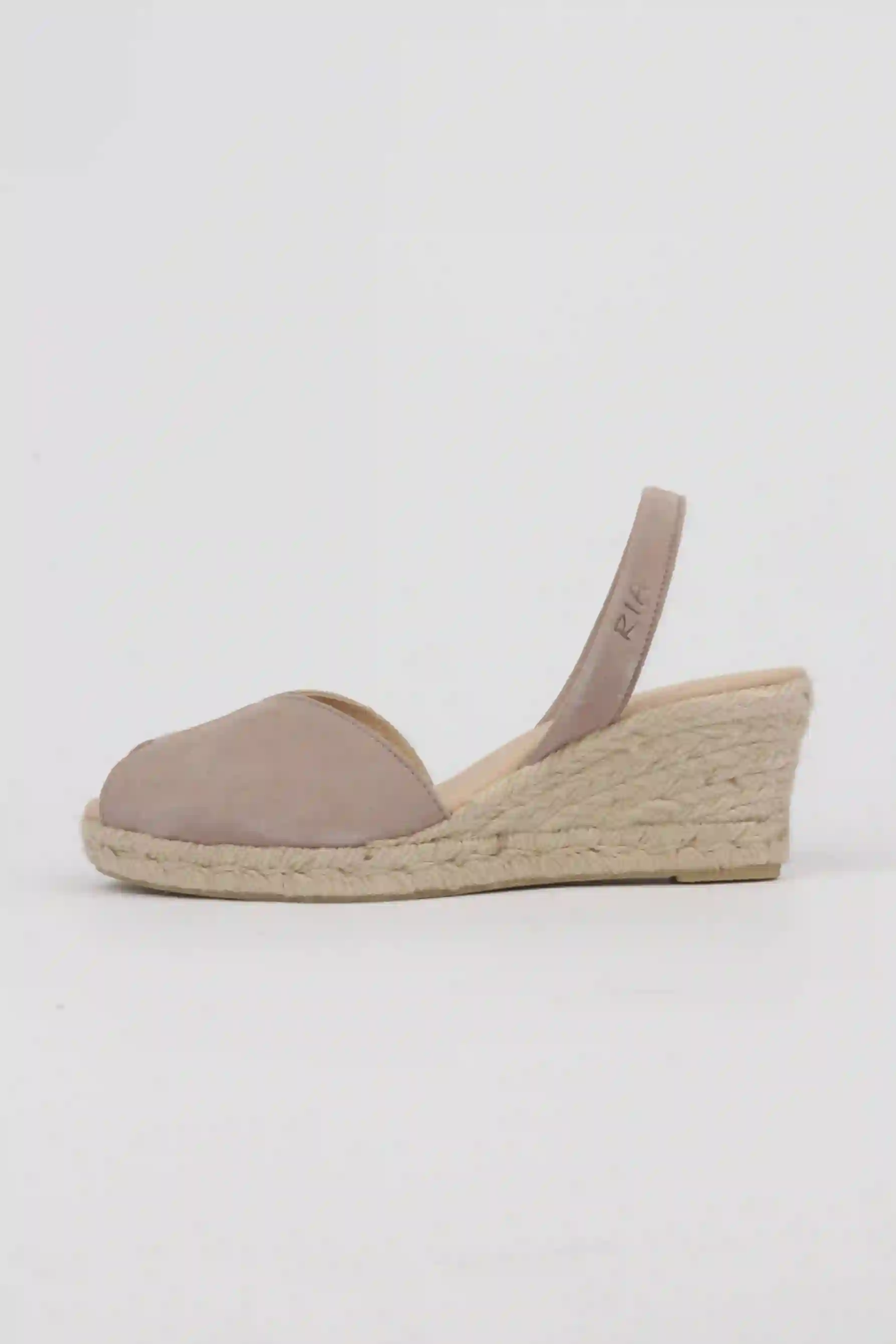 RIA Menorca - Sandals Wedge Esparto against Taupe