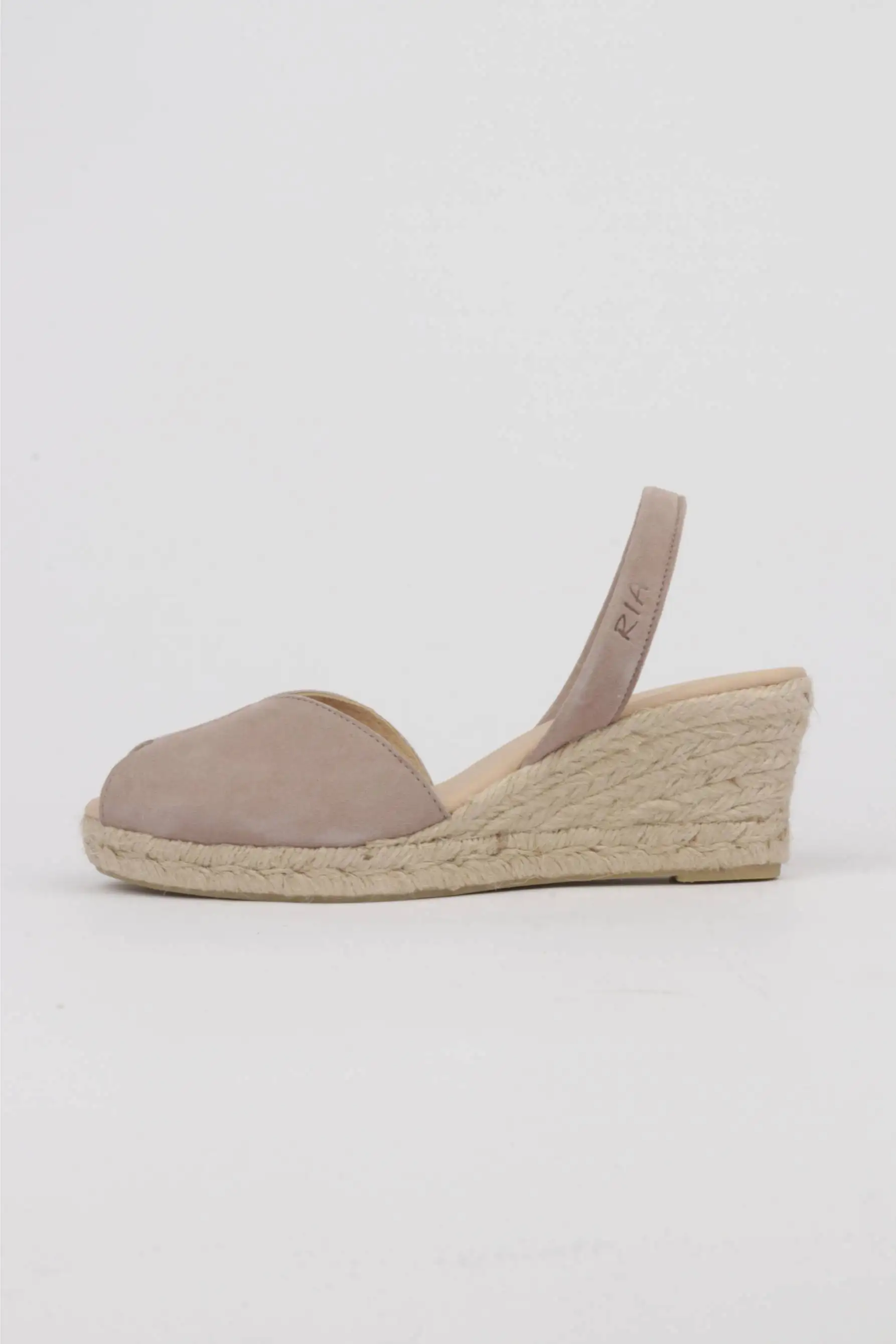 RIA Menorca - Sandals Wedge Esparto against Taupe