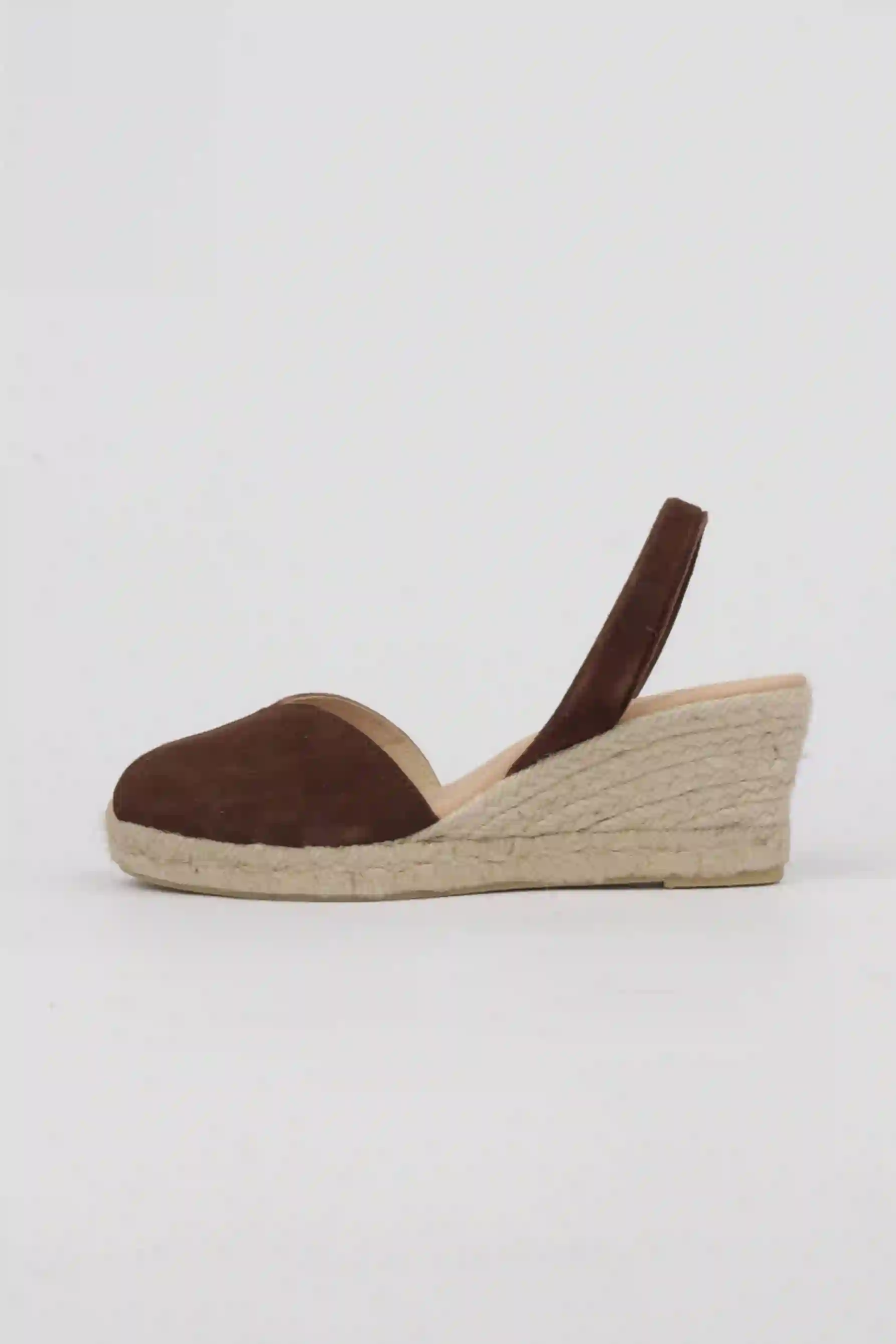 RIA Menorca - Sandals Wedge Esparto Marrones