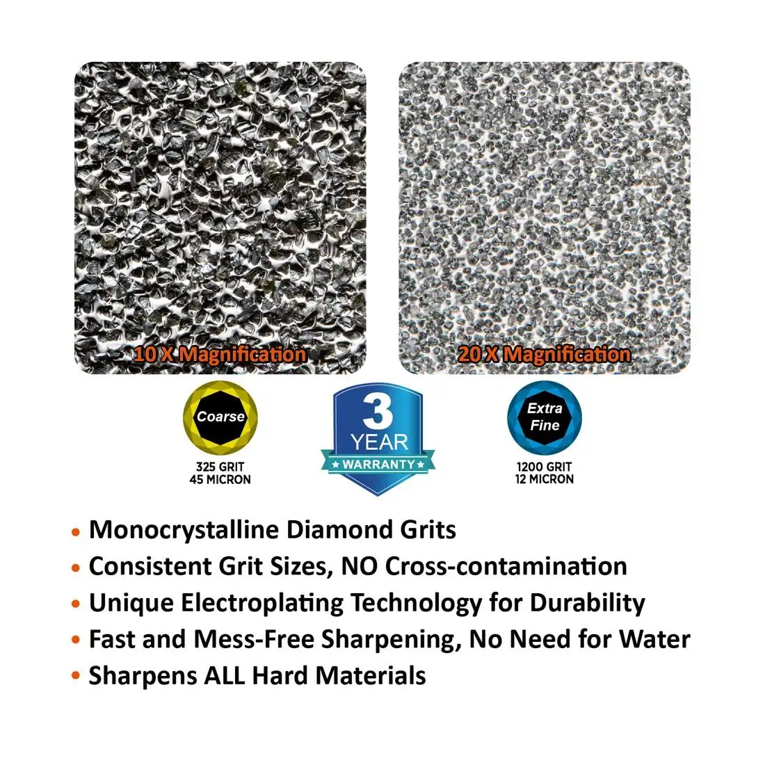 Afilador de diamante de doble grano
Grueso / Extra Fino - 121N SHARPAL