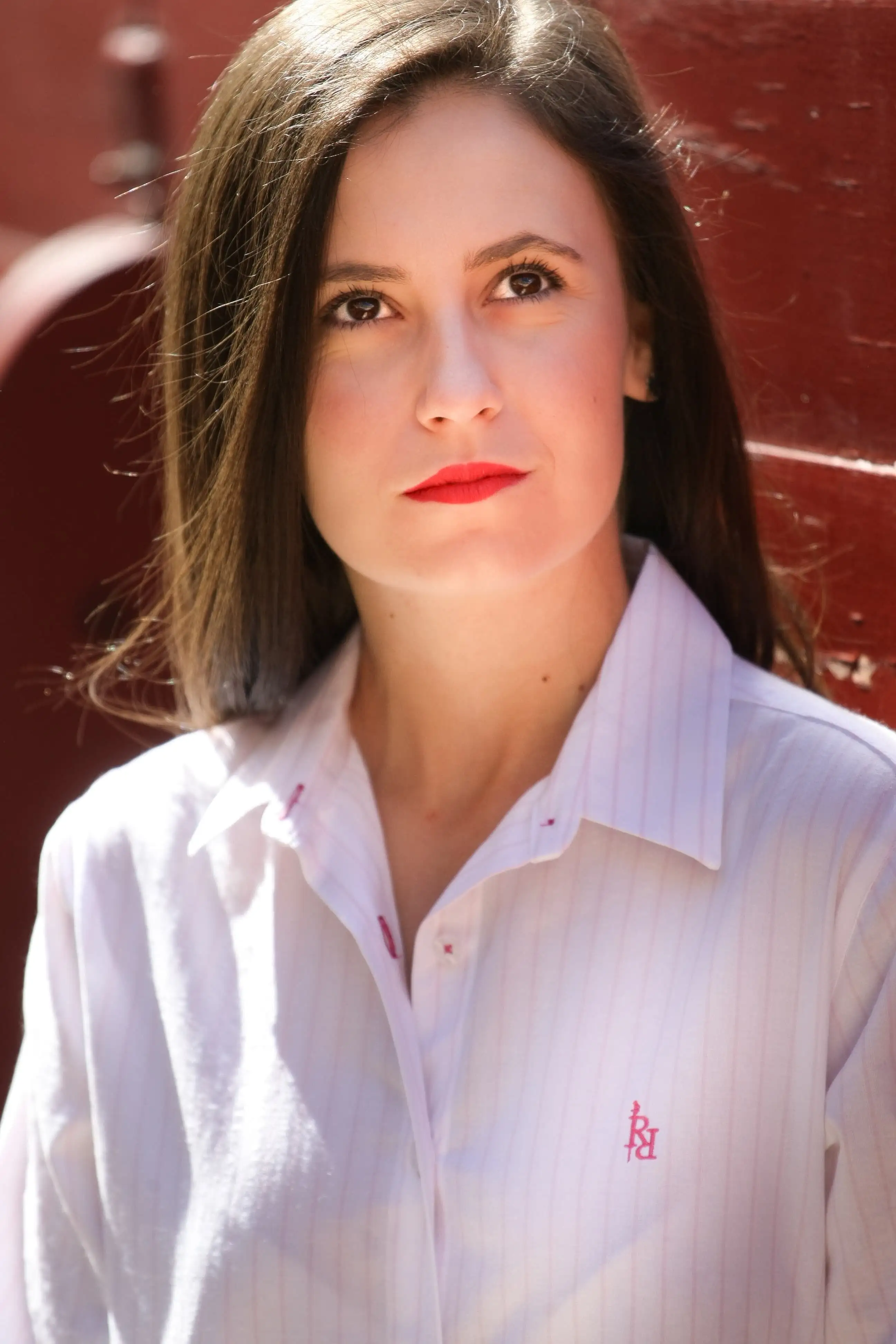 Striped woman shirt in Rosa Rquer - Image 3