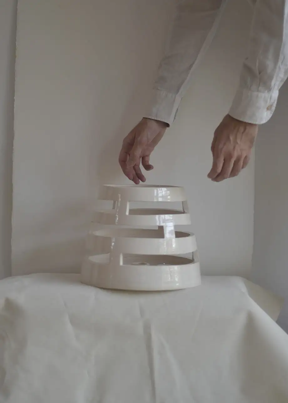 Triple ceramic candelabro - Image 2