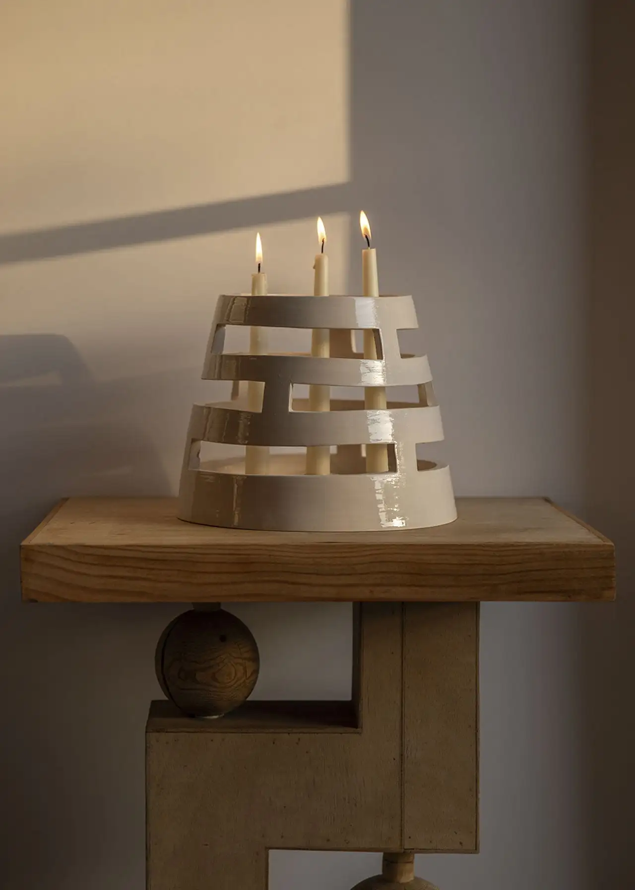 Triple ceramic candelabro - Image 3