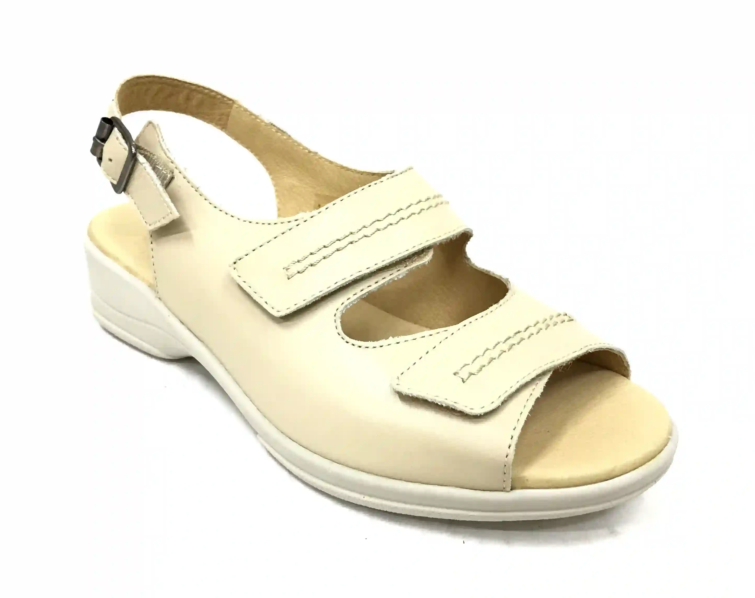 Flex&Go 62 4579 Sandalia Mujer Beig dos velcros