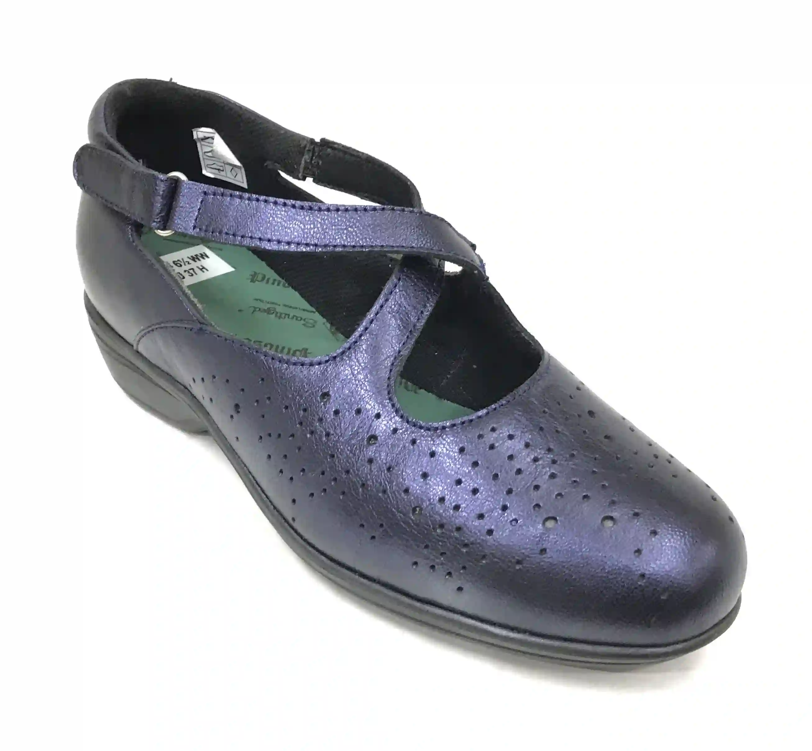 Pinoso's 07 6625-H Azul Zapato Mujer Pie Diabético