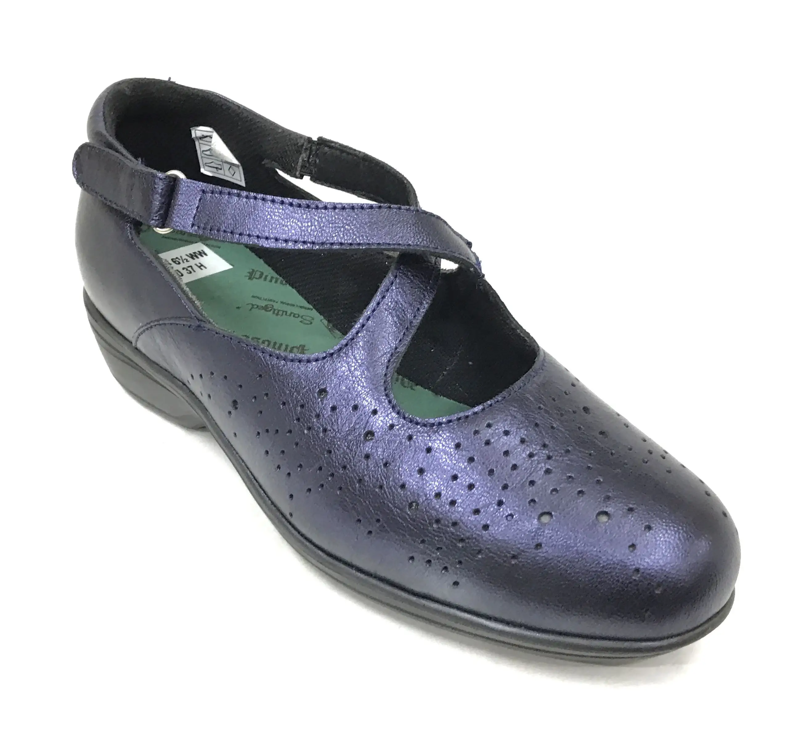 Pinoso's 07 6625-H Azul Zapato Mujer Pie Diabético
