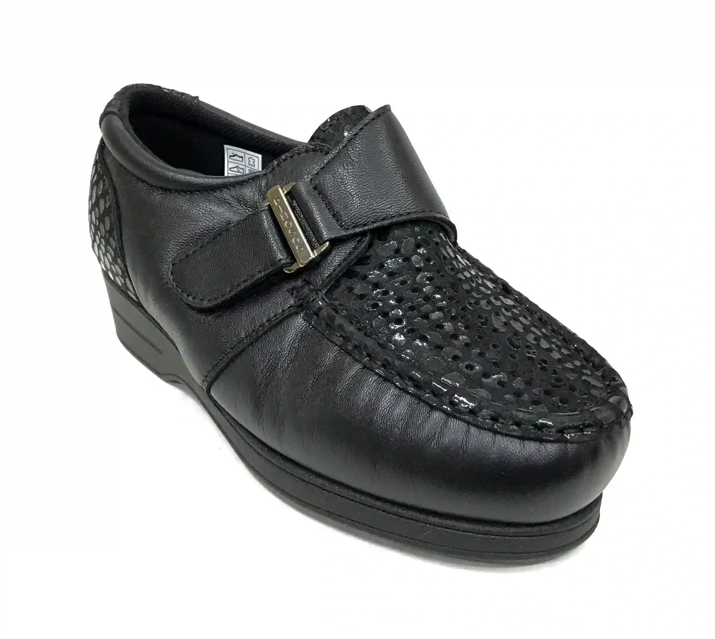 Pinoso's 09 6515-H Black Shoe Woman Diabetic Foot