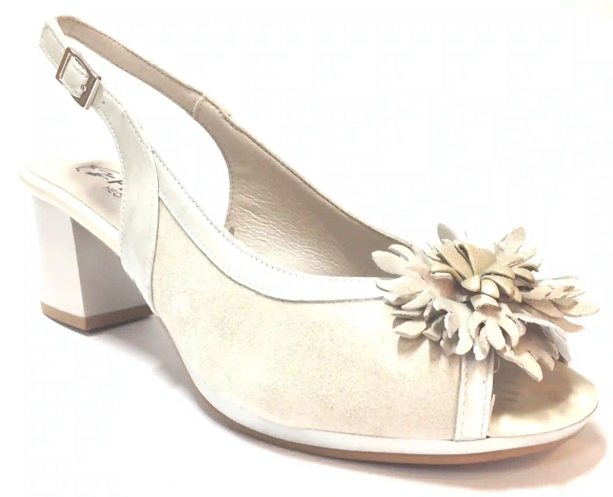 Pitillos 04 1350 sandalia de mujer hielo tacón flor