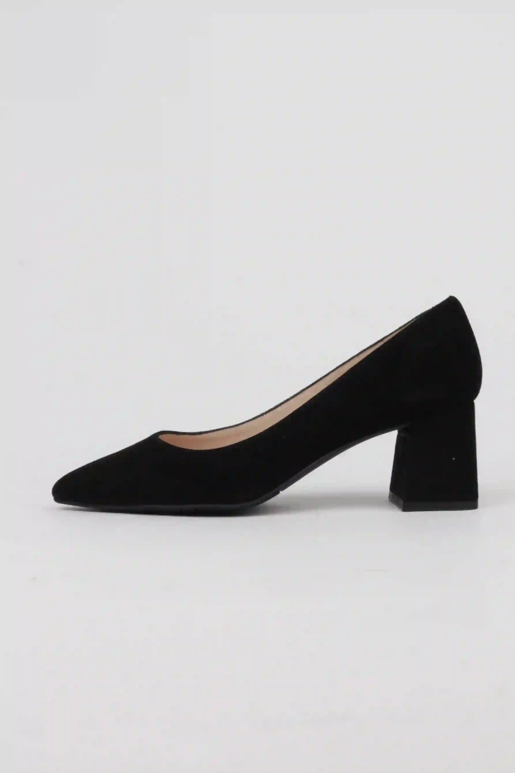 Black Salon Shoes Comfortable Heel
