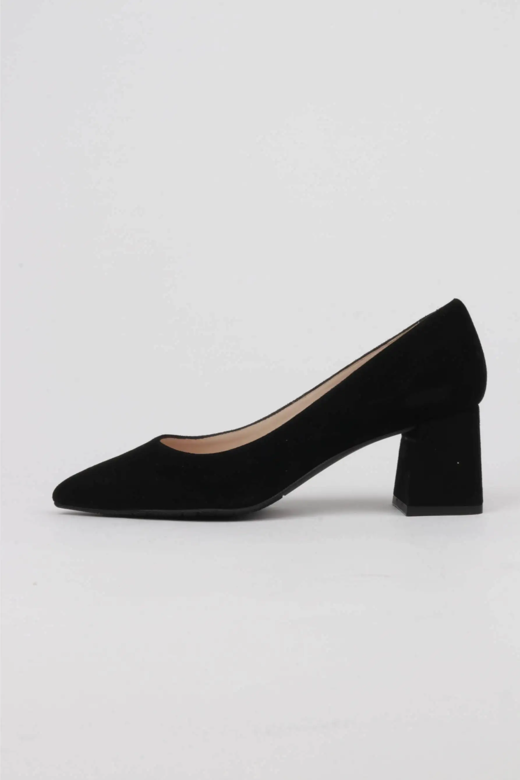 Black Salon Shoes Comfortable Heel