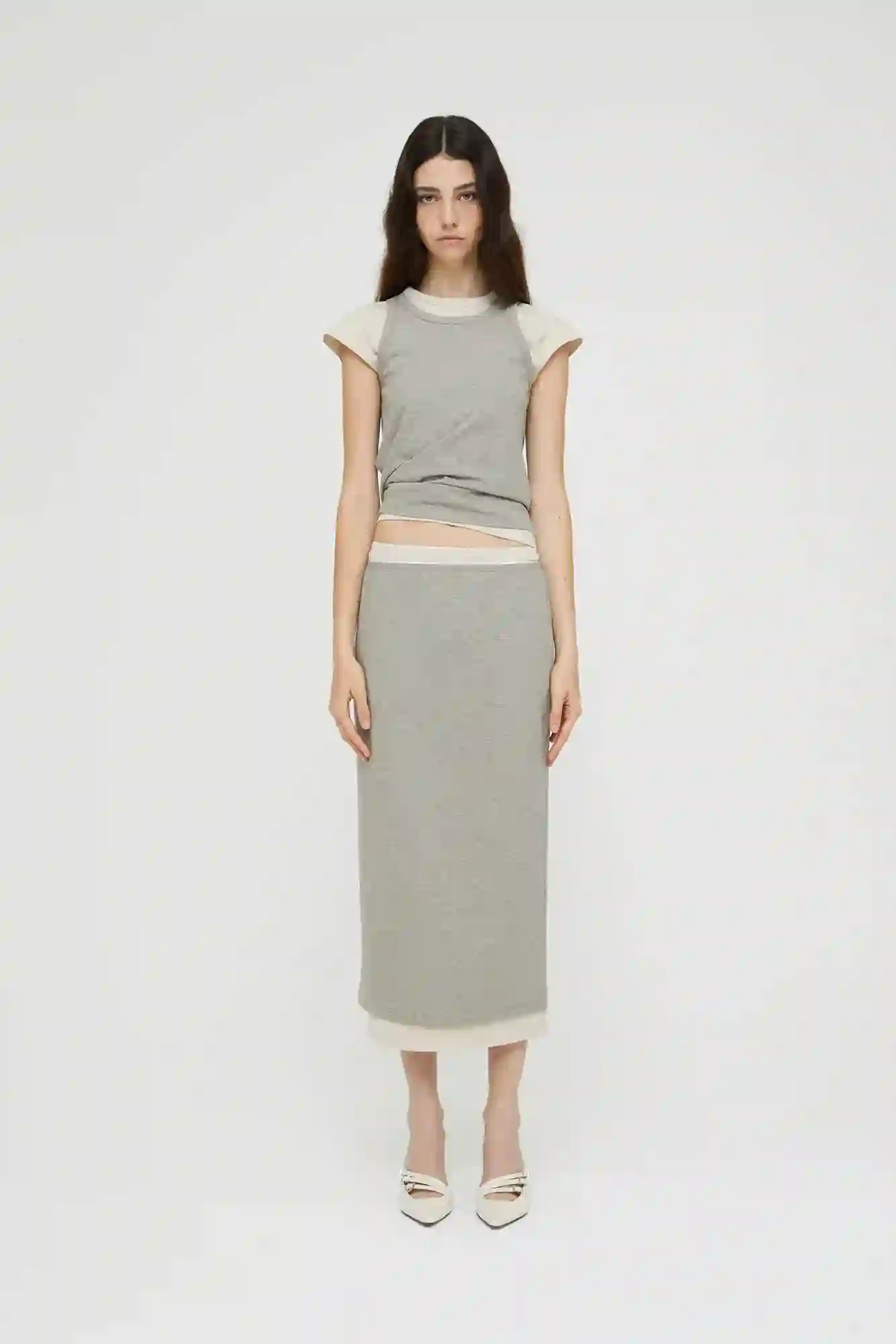 Isabelle Blanche cotton gray t -shirt