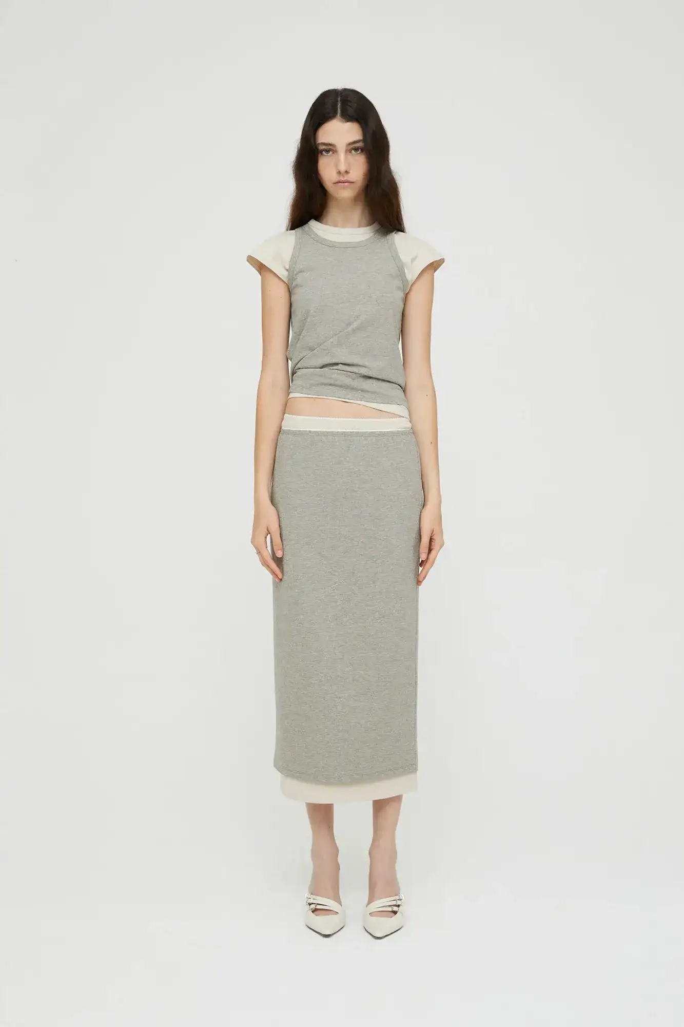 Isabelle Blanche cotton gray t -shirt