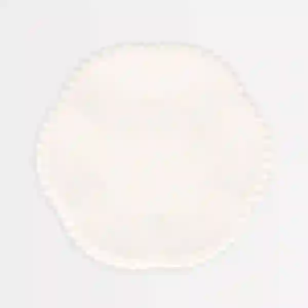 Platos compostables crema con borde de puntos (pack de 8)