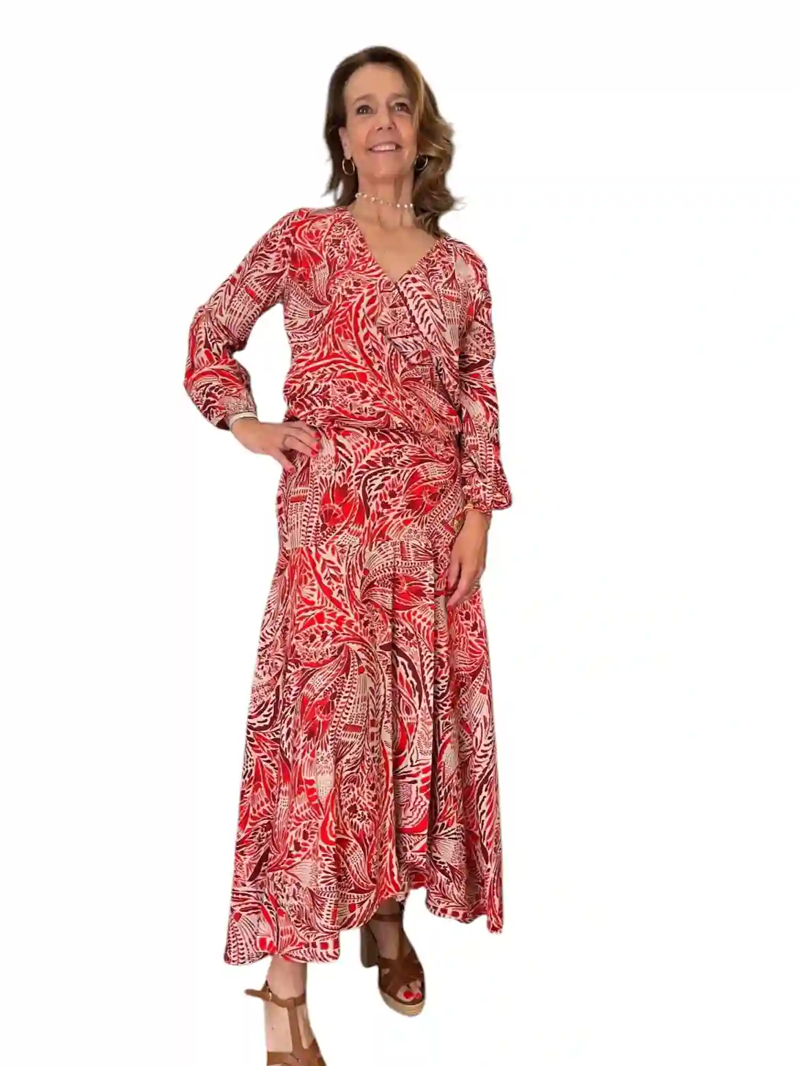 Red Córdoba skirt and garnet