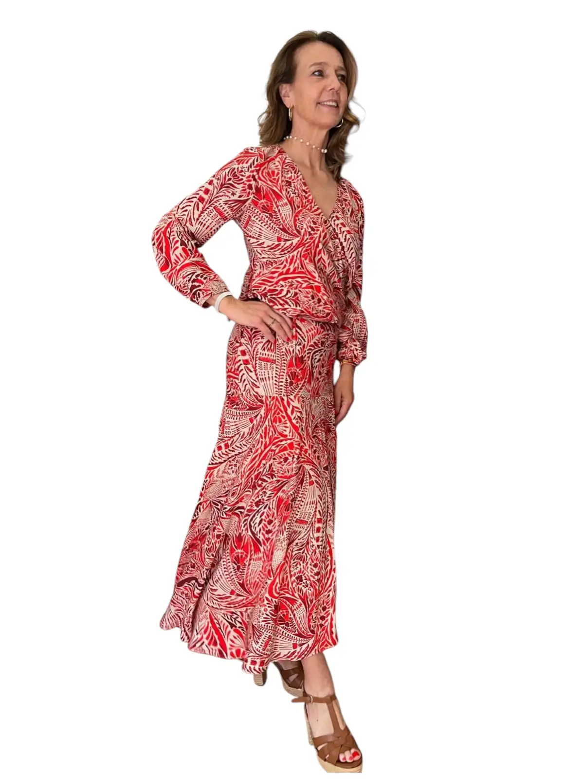 Red Córdoba skirt and garnet - Image 2