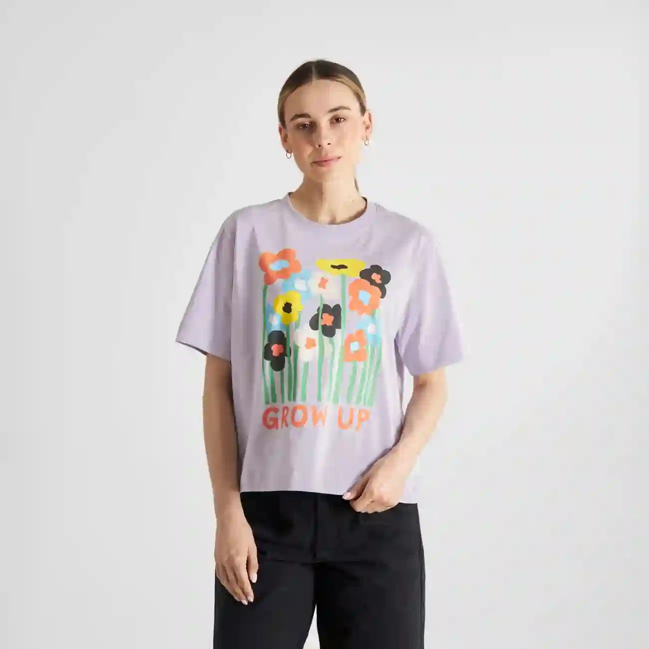Camiseta manga corta lila