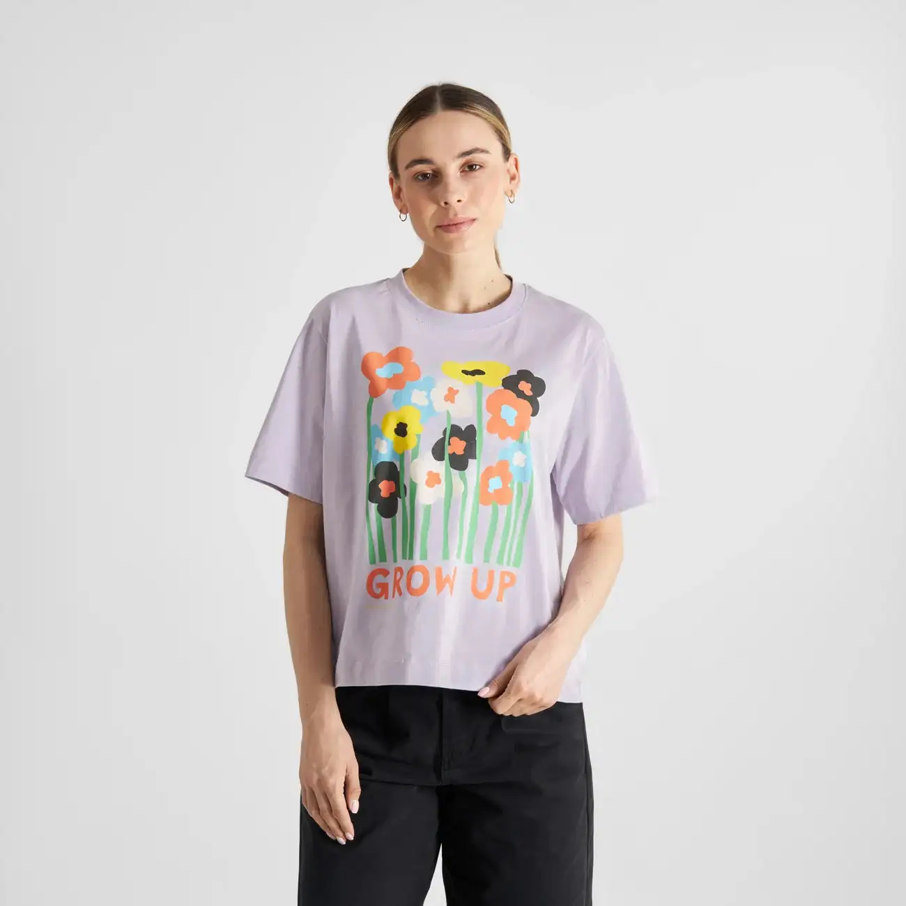 Camiseta manga corta lila