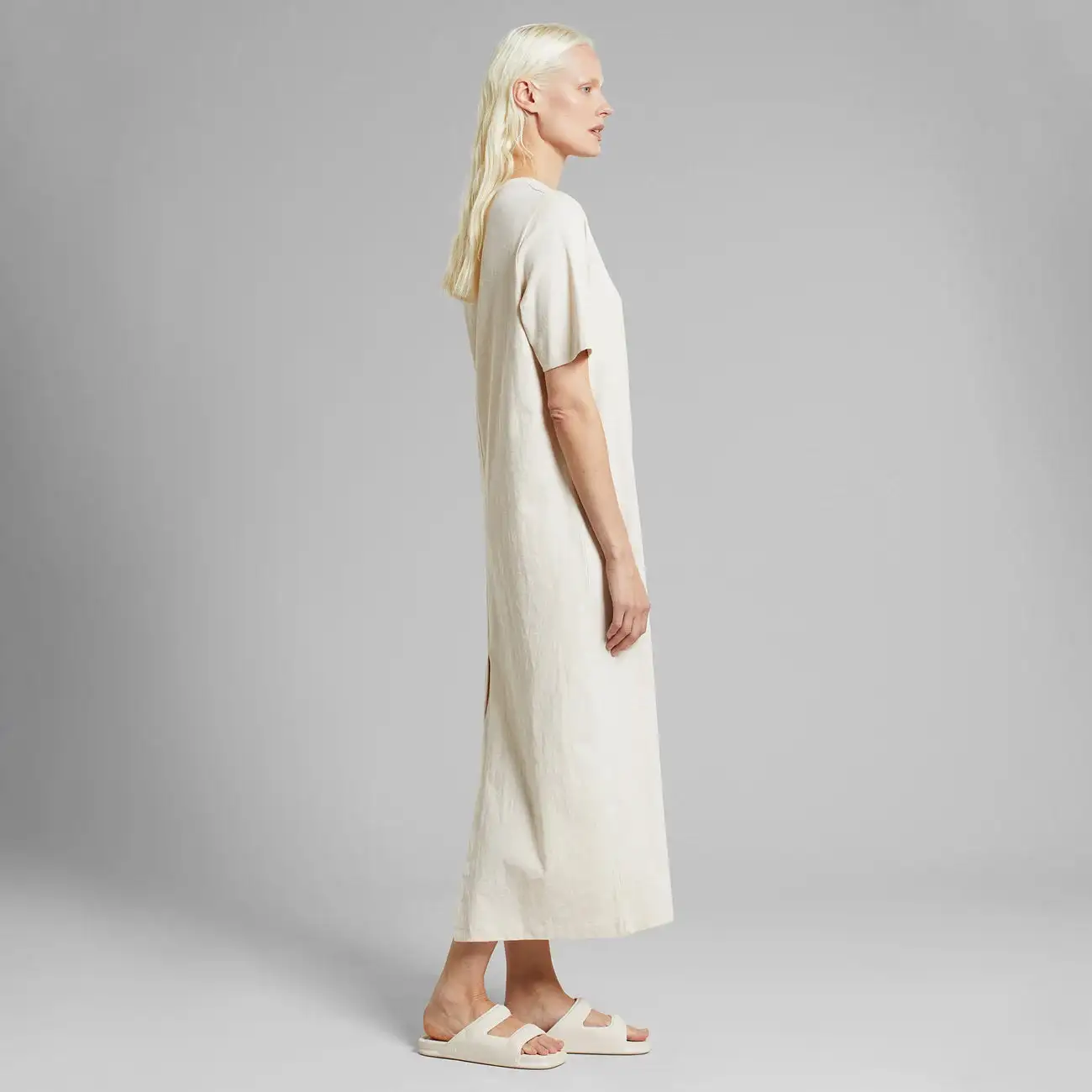 Vestido Largo oversize Blanco - Imagen 4