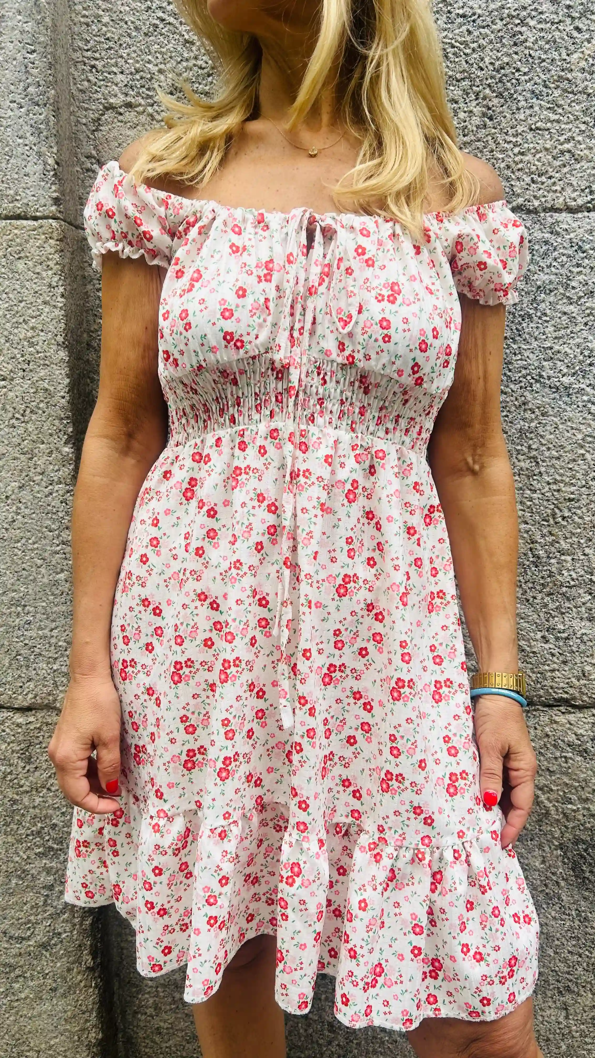 Vestido estampado flores