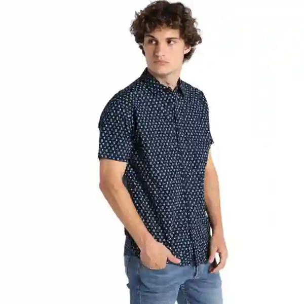 Camisa manga corta azul Lois